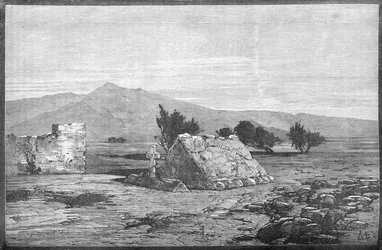Túmulos do Major Blackwood e homens do sexagésimo sexto regimento, Maiwand, c1880