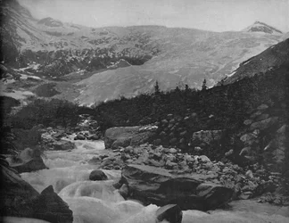 Grande geleira, montanhas de Selkirk, Canadá, c1897.