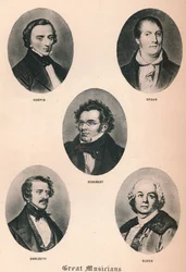 Grandes músicos - Placa XIII., 1895