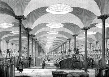 Grande salão em Messrs Marshalls linho mill, Leeds, c1880