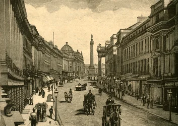 Rua cinzenta, Newcastle-on-Tyne, c1890.
