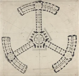 Planta baixa para uma Academia de Belas Artes, 17501790.