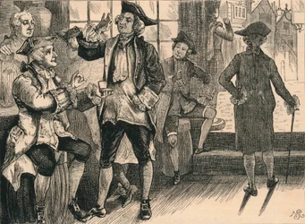 Grupo na Hardhams Tobacco Shop, c1880.