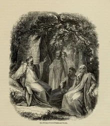 Grupo de Arquidruidas e Druidas Do livro Old England: A Pictorial Museum, 1845