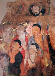 Grupo de monges e Bodhisattvas, século IX-X