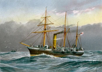 HMS Nymphe, saveiro da Marinha Real, c1890-c1893