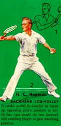 HC Hopman - Backhand Lob-Volley, c1935.