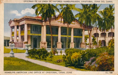 Escritório da American Line em Hamburgo, em Cristobal, Canal Zone, c1920s