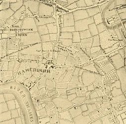 Hammersmith em 1746, c1878.