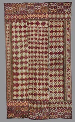 Trabalho suspenso de Phulkari, c. 1875-1900.