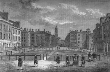 Hanover Square, Westminster, Londres, em 1750, c1800 1878