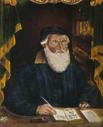 Hans Sachs 1494-1576. Gravura de Hans Weygel, 1934.