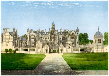 Harlaxton Manor, Lincolnshire, casa da família Gregory, c1880
