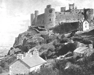 Castelo de Harlech, Merionethshire, país de Gales, 1894.