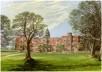 Hatfield House, Hertfordshire, casa do Marquês de Salisbury, 1880