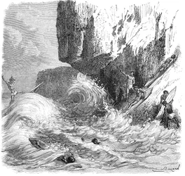 Homens havaianos surfando usando tábuas de madeira, c1895
