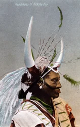Cocar de um menino Ricksha, Durban, 1917