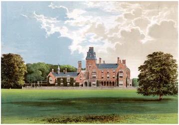 Hemsted Park, perto de Staplehurst, Kent, casa do visconde Cranbrook, c1880