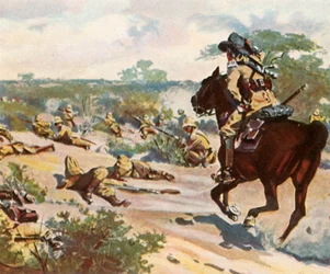 Hendrik Witboi foi mortalmente ferido nos combates em Fahlgras, em 29 de outubro de 1905, 1936.