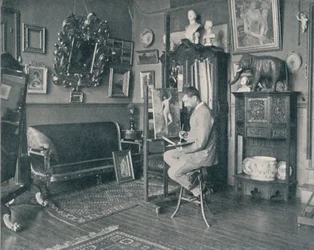 Henri Gervex em seu estúdio, c1897