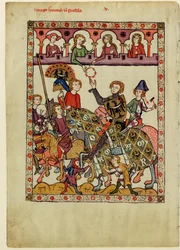Henrique IV Probus, duque da Silésia-Wroclaw, do Codex Manesse, entre 1305 e 1340