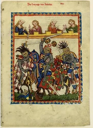 Henrique I, conde de Anhalt, do Codex Manesse, entre 1305 e 1340