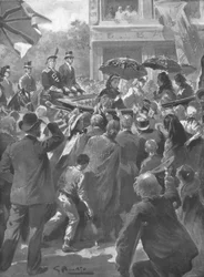 ... Sua Majestade visita ao East End de Londres, 2 de abril de 1873, 1901.