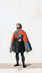 Herald, figurino para peça de Shakespeares, Henrique VIII, século XIX