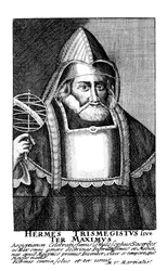Hermes, o alquimista egípcio, século XVII