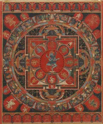 Mandala de Hevajra, século XV.