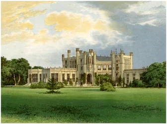 Highcliffe Castle, Dorset, casa da marquesa de Waterford, c1880