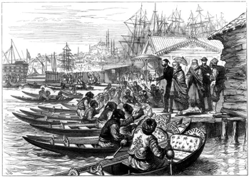Contratando um Caique, Constantinopla, 1877