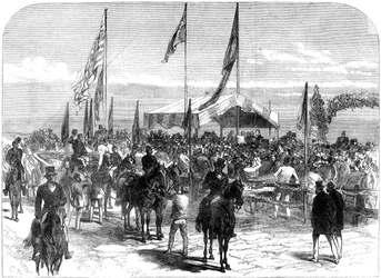 Sua Alteza Real recebendo o endereço da Glenelg Corporation, Austrália, 1868