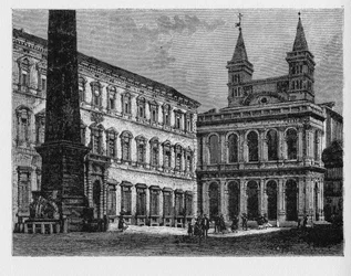 História da Roma Antiga. Archbasilica de São João de Latrão é a igreja catedral da Diocese de Roma e a sede eclesiástica oficial do Bispo de Roma, que é o Papa.