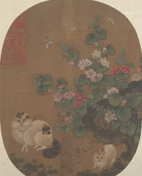 Malvas e gatos.