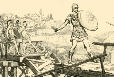 Horácio Cocles defendendo a ponte, 1890.