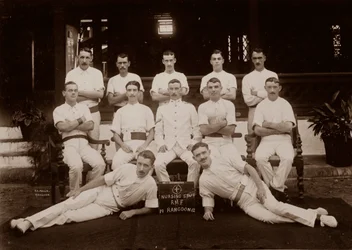 Hospital Orderlies do 1º Royal Munster Fusiliers, Rangoon, Birmânia, 1913