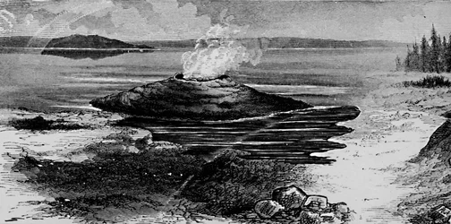Cone de fontes termais, 1872, 1883