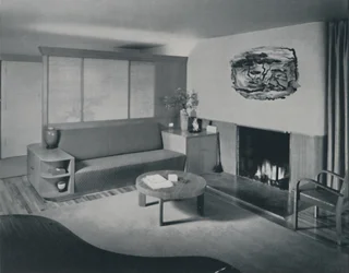 Casa em Pomona, Califórnia - a sala do outro lado da divisória, 1942