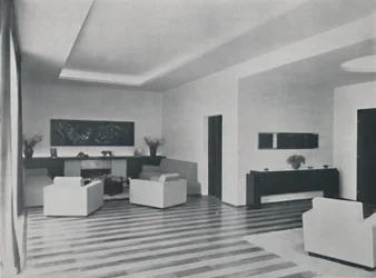 Casa em Bucareste por Rudolf Frankel - A sala de estar, 1942