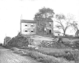 Casa de Edgar Allen Poe, Ravenswood, Long Island, Estado de Nova York, EUA, c1900.