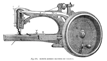 Howes Sewing Machine, por Thomas, 1866