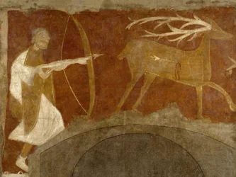 Cena de caça, primeira metade do século 12, possivelmente 1129-34.