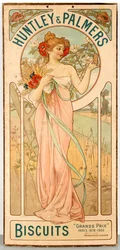Biscoitos Huntley & Palmers, 1900.