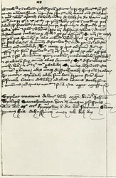 Hus transcrição do tratado Wycliffes, início do século XV, 1947.