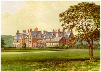 Hutton Hall, Yorkshire, casa da família Pease, c1880