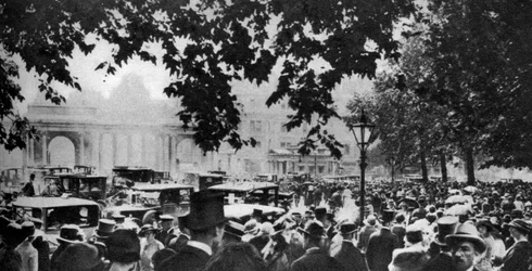Hyde Park em um belo Ascot Sunday, Londres, 1926-1927