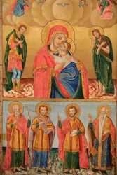 Ícone na igreja ortodoxa de São Dimitrios Thessalonique Grece