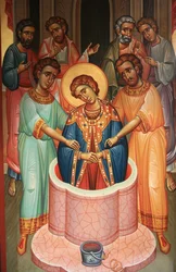 Ícone na igreja ortodoxa de São Dimitrios Thessalonique Grece