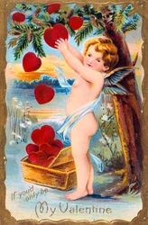 Se você fosse apenas meu Valentim, cartão americano do Valentim, 1910